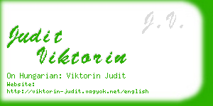 judit viktorin business card